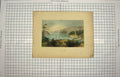 Original Old Antique Print 1841 Indian Town River St. John Canada Victorian