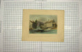 Original Old Antique Print Ref.797 1840 Mills Sherbrooke River Magog Canada
