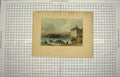 Original Old Antique Print 1840 St. John'S Richlieu River Canada 19th