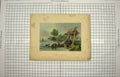 Old Antique Print 1841 Wellington Lake Ontarion Fishing Net Canada Wallis 19th