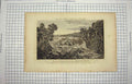 Original Old Antique Print C1790-C1900 Water-Fall Mohawk River America 18th