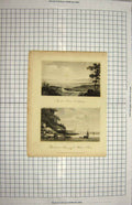 Original Old Antique Print C1790-C1900 River Laurence Hudson Canada 18th