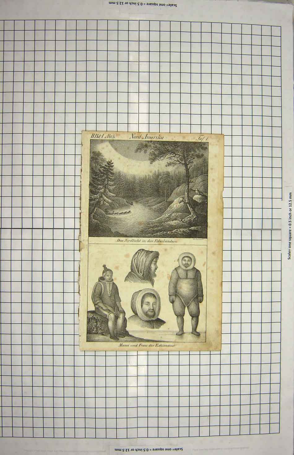 Original Old Antique Print C1790-C1900 North America Eskimauac 18th Century