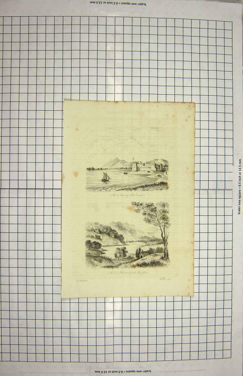 Original Old Antique Print C1790-C1900 Chambly Saint-John Canada 18th Century