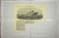 Original Old Antique Print 1849 Sayed Pacha Steam Yacht Ship 19th