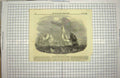 Original Old Antique Print 1849 Icebergs Coast Labrador Ships 19th