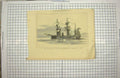 Original Old Antique Print Irish Channel Ships Collision Vanguard Goodenough