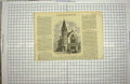 Original Old Antique Print 1864 Working-Mens Hall Eastbourne England Victorian