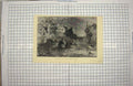 Original Old Antique Print Floods France Scene Suburb Toulouse River Boat