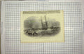 Original Old Antique Print Cataragui Galop Rapids Montreal Canada Ships