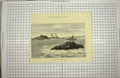 Original Old Antique Print 1875 Ship Wreck Boyne Molene Brest 19th