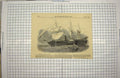 Original Old Antique Print 1849 Steamer Ship Forth West India Mail Bermuda 19th