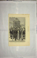 Old Antique Print 1881 Persian Envoy Shrine Czar Assassinated Petersburg 19th