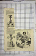 Old Antique Print 1849 Paris Fashion Plate Litchfield Mayor Southampton 19th