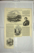 Original Old Antique Print 1849 Queen Loch Muick Girardin Knock Castle Ballater