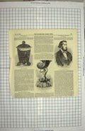 Original Old Antique Print 1849 Roche M.P. Cork Loo Challenge Cup Elizabeth Cup