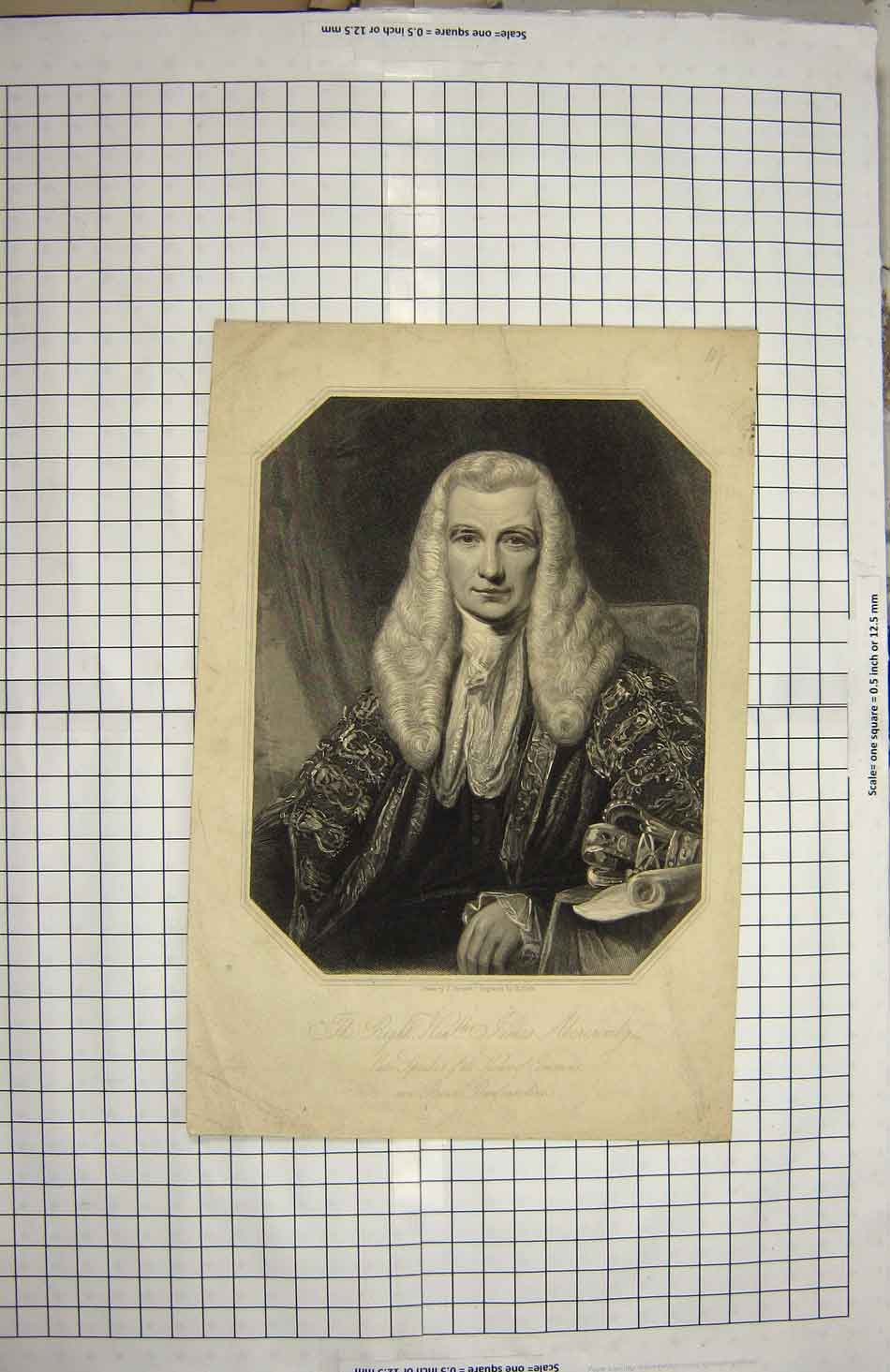 Original Old Antique Print Cook Portrait James Abercromby Speaker House Commons