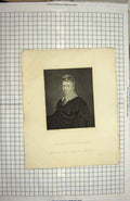 Original Old Antique Print Jenkins Portrait Walter Burrell Parliament Sussex