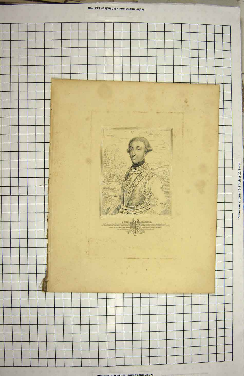 Original Old Antique Print 1789 Portrait John Grace Arch-Duke France 18th