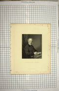 Original Old Antique Print Ref.817 Holl Portrait Edward Baines Esq M.P.