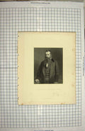 Original Old Antique Print Portrait Sir Francis Crossley Bart
