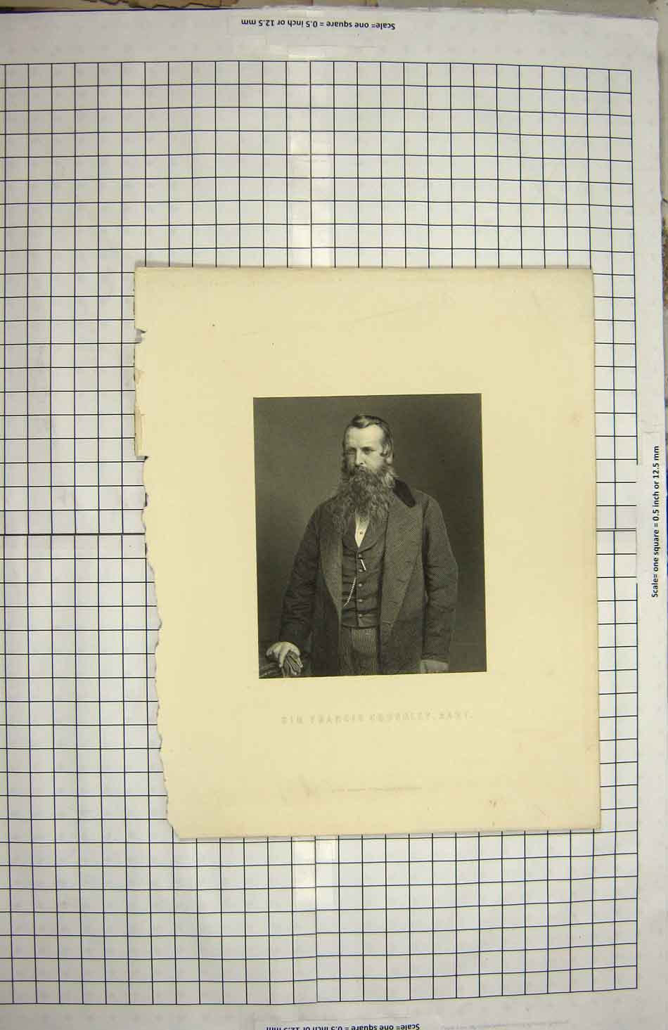 Original Old Antique Print Portrait Sir Francis Crossley Bart