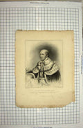 Original Old Antique Print 1834 Right Honorable Henry Nevell Scriven Henwood