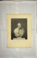 Original Old Antique Print 1834 Honorable George Obrien Earl Egremont Scriven