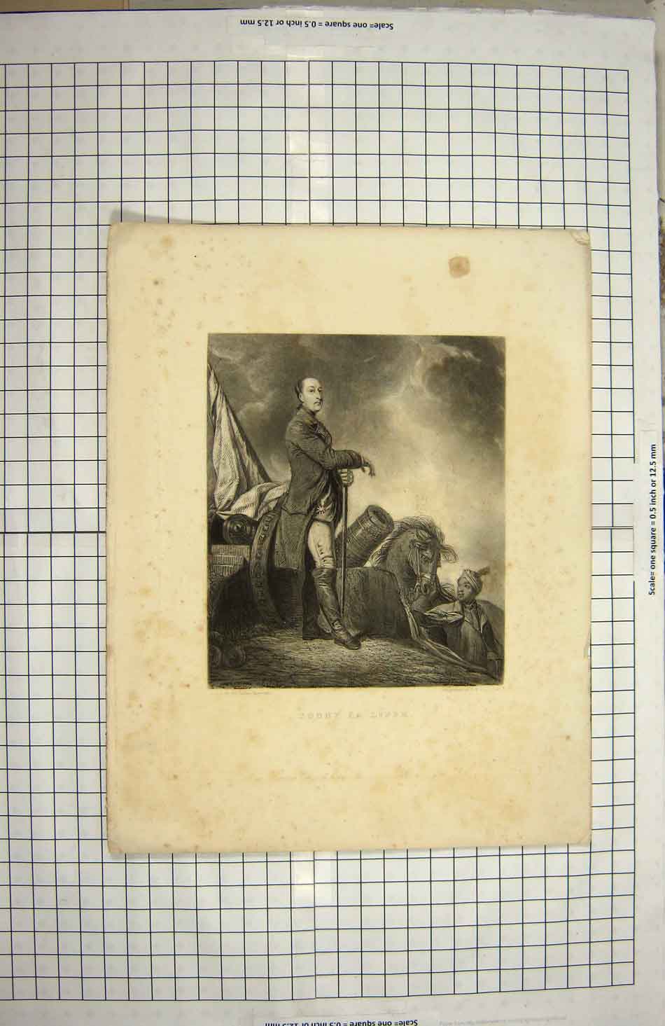 Original Old Antique Print Engraving Portrait Count La Lippe Reyns