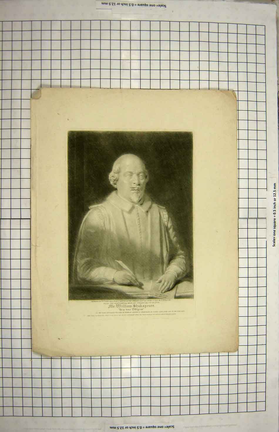 Original Old Antique Print 1815 Portrait Mr William Shakspeare Engraving Ward