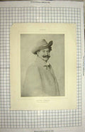 Original Old Antique Print Portrait Johann Strauss Horovitz