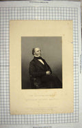 Original Old Antique Print Portrait Matthew Talbot Baines Pound Mayall