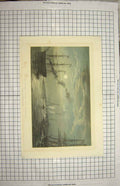 Original Old Antique Print 1863 Colour Royal Yacht Margate Ships Moonlight 19th