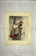 Original Old Antique Print Colour War Siers Guards Horses