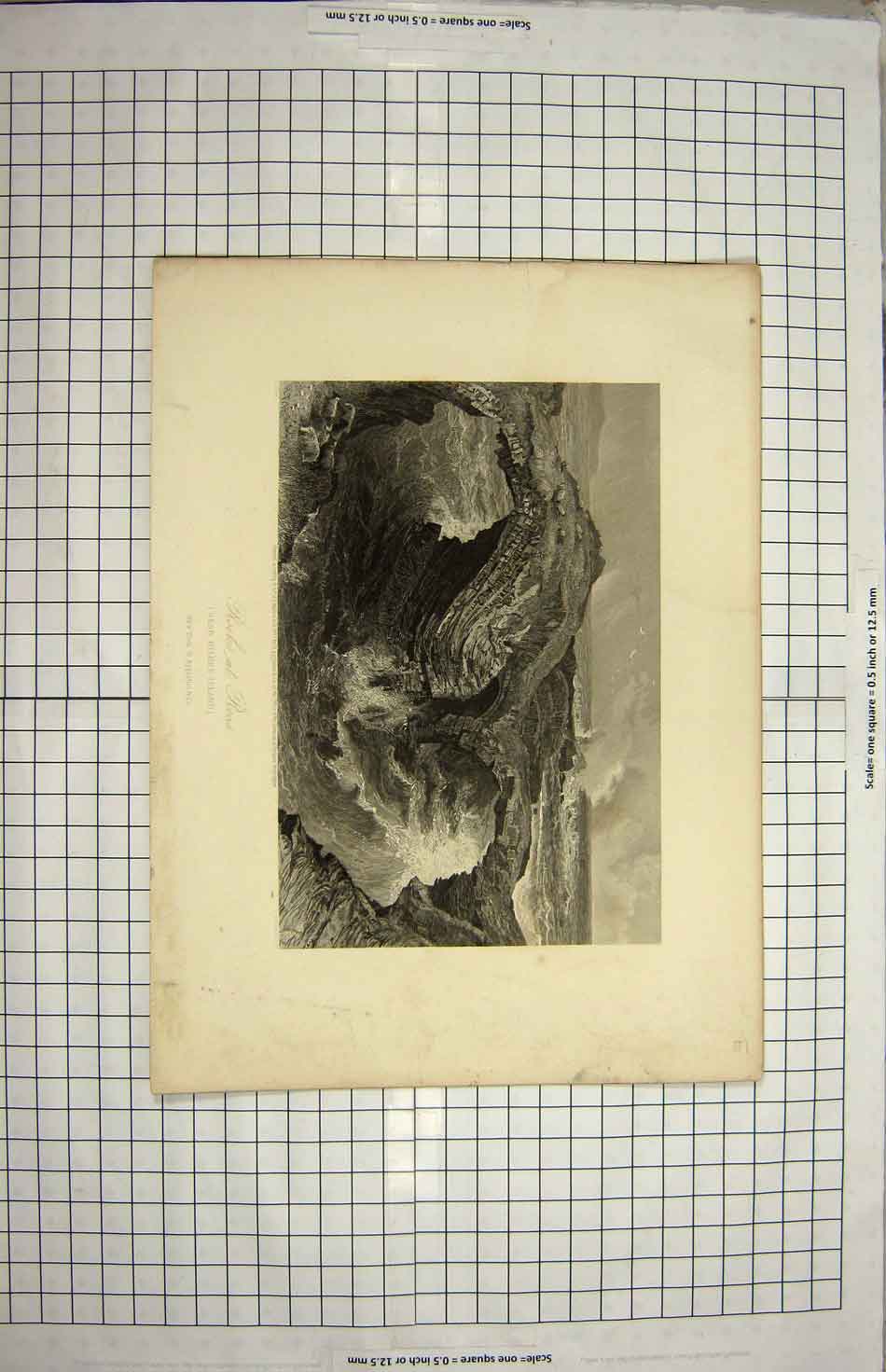 Antique Print Ref.928 1875 Rocks Ross Kilkee Island Sea Engraving Wood Fenn