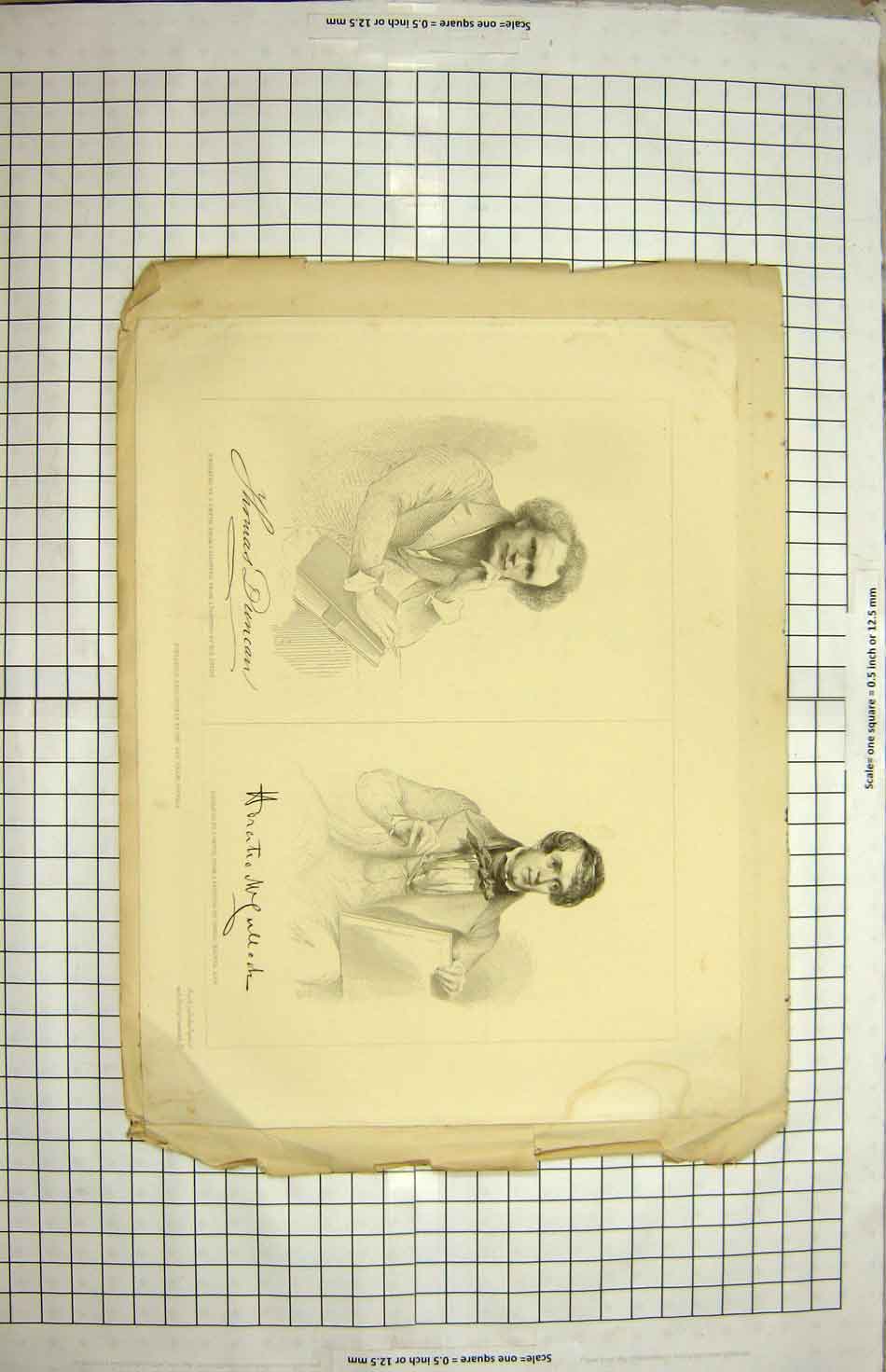 Original Old Antique Print Portrait Thomas Duncan Mculloch Engraving Smyth