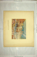 Original Old Antique Print Colour View Pompe Hotel De Ville Paris France