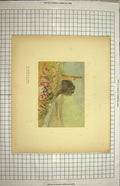 Original Old Antique Print Colour View Lantern St. Cloud France Seine River