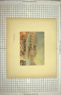 Original Old Antique Print Colour View Pont Neuf Paris France River Seine 18th
