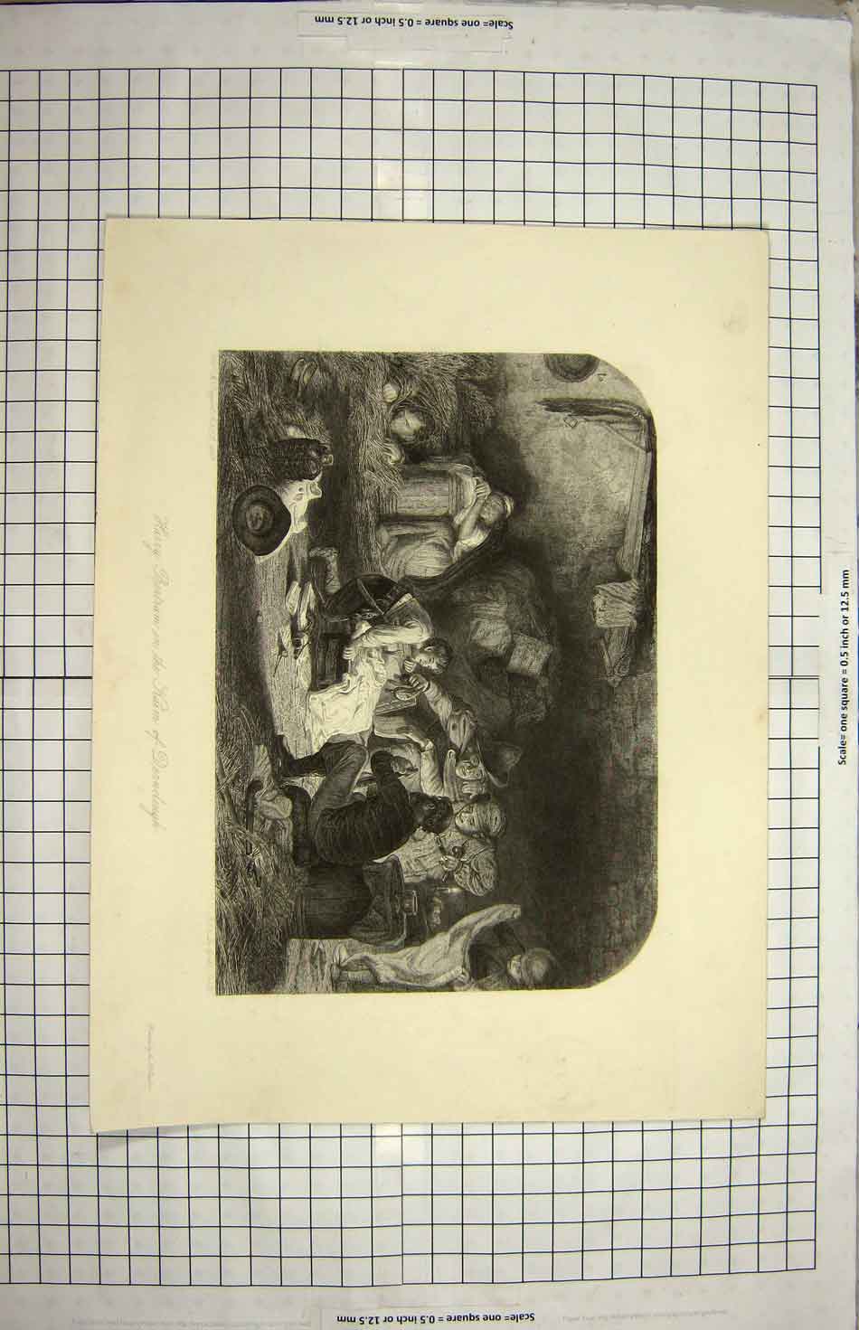 Original Old Antique Print Engraving Harry Bertram Kaim Derncleugh 19th Century