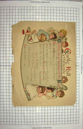 Original Old Vintage Print Sunday School Kenneth Frederick Dawe Dulwich 1921