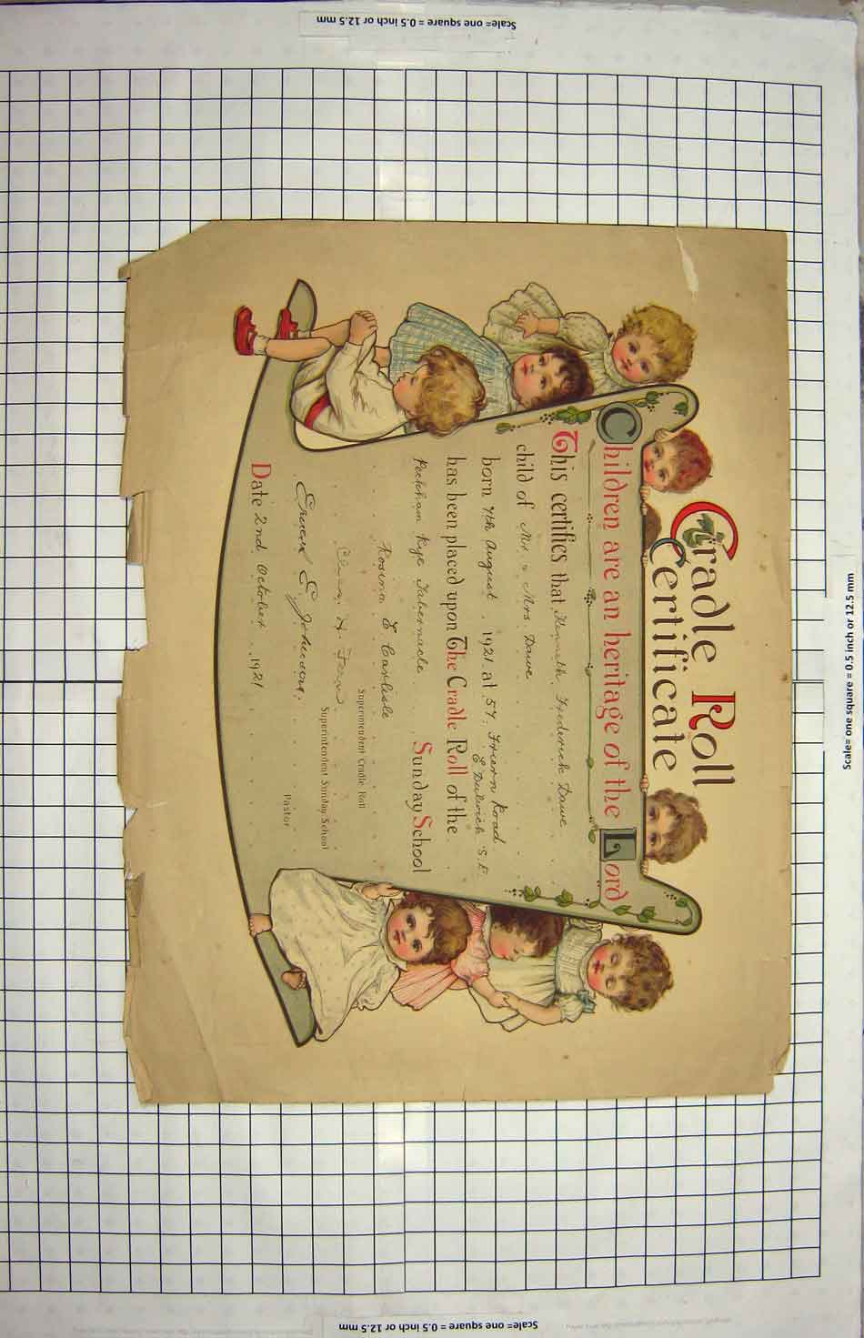Original Old Vintage Print Sunday School Kenneth Frederick Dawe Dulwich 1921