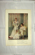 Original Old Antique Print Portrait Princess Victoria Wales Charles Denmark