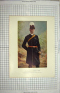 Original Old Antique Print Major-General Talbot Coke Commanding Tenth Brigade