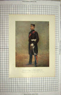 Original Old Antique Print Lieutenant-General Pole-Carew Commanding Eleventh