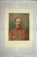 Original Old Antique Print Lieutenant-General Ian Hamilton Mounted Infantry