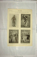 Original Old Antique Print 1900 Alhambra Theatre Ballet Hunt Webber Celli Grey