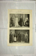 Original Old Antique Print 1900 Theatre Parker Templer Dicey Lyle Horace Parker