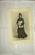 Original Old Antique Print 1900 Portrait Miss Connie Ediss Gaiety Theatre 20th