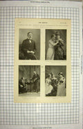 Old Antique Print 1900 Message Mars Theatre Parker Horace Taylor Rapson 20th